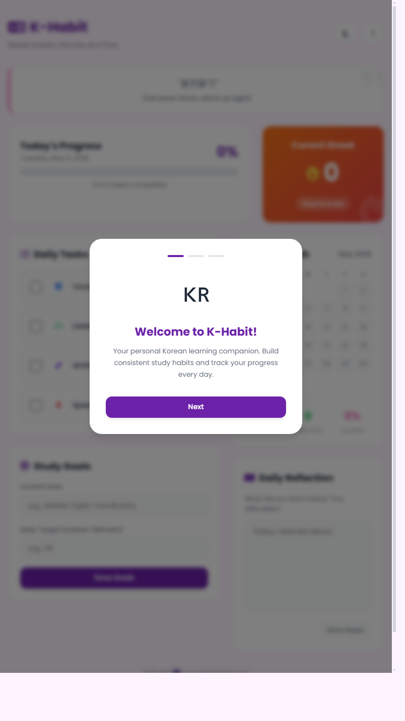 K-Habit Tracker Preview